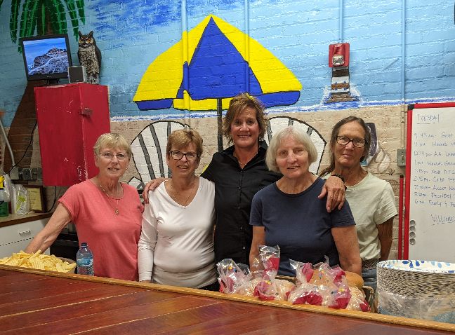 Volunteers from St. Luke’s Episcopal Church served a delicious meal at the Mental Health Association in Chautauqua County’s June recovery luncheon. Pictured from left are Sandra Kearney, Sandra Harle, Linda Johnson, Frances Lapinski and Linda McCallum. 